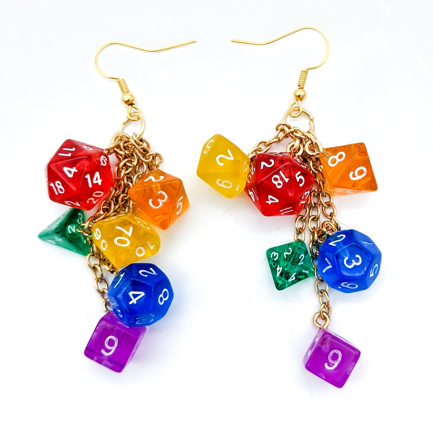 Rainbow Mini Dice Earrings - Gay Pride Dice