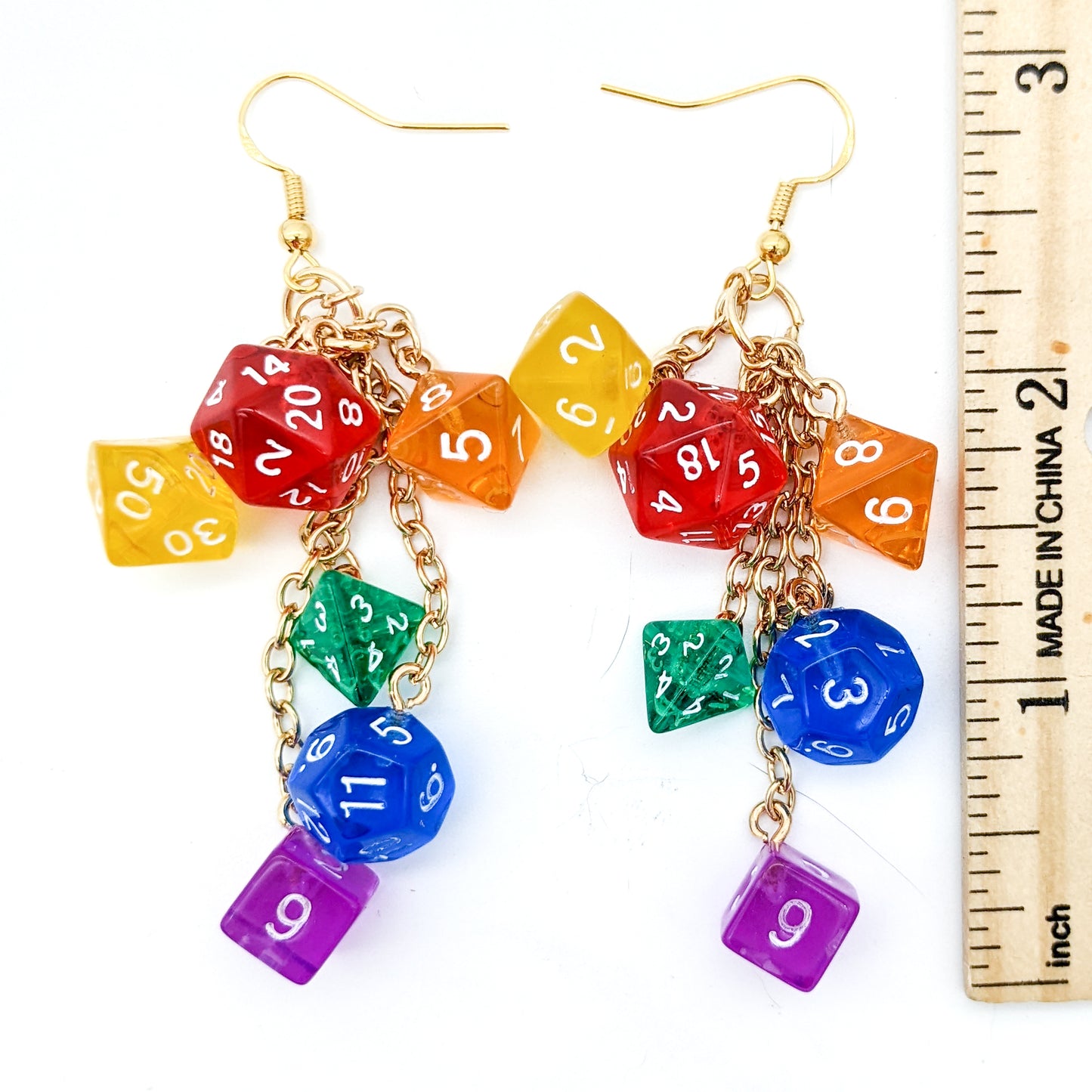 Rainbow Mini Dice Earrings - Gay Pride Dice