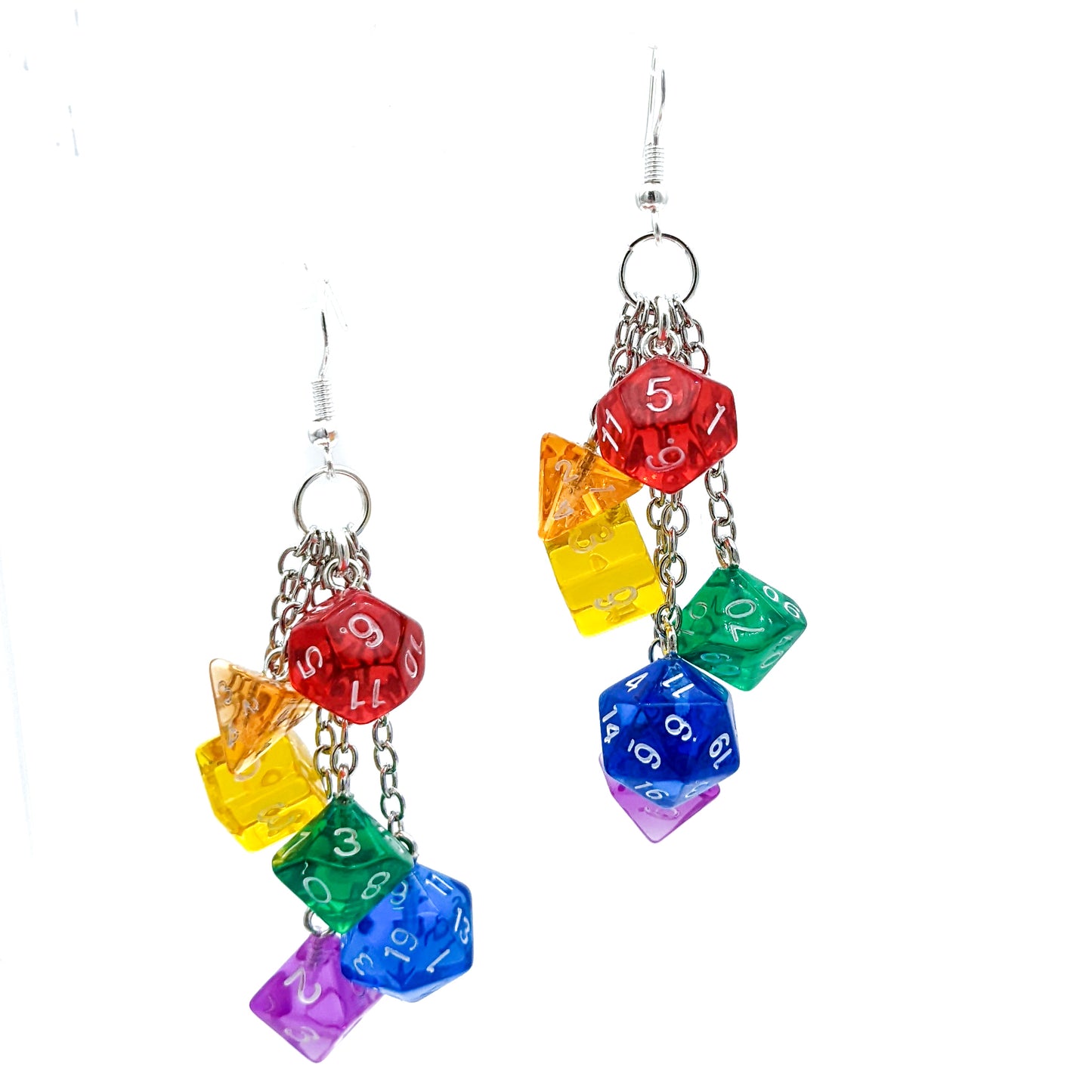 Rainbow Mini Dice Earrings - Gay Pride Dice