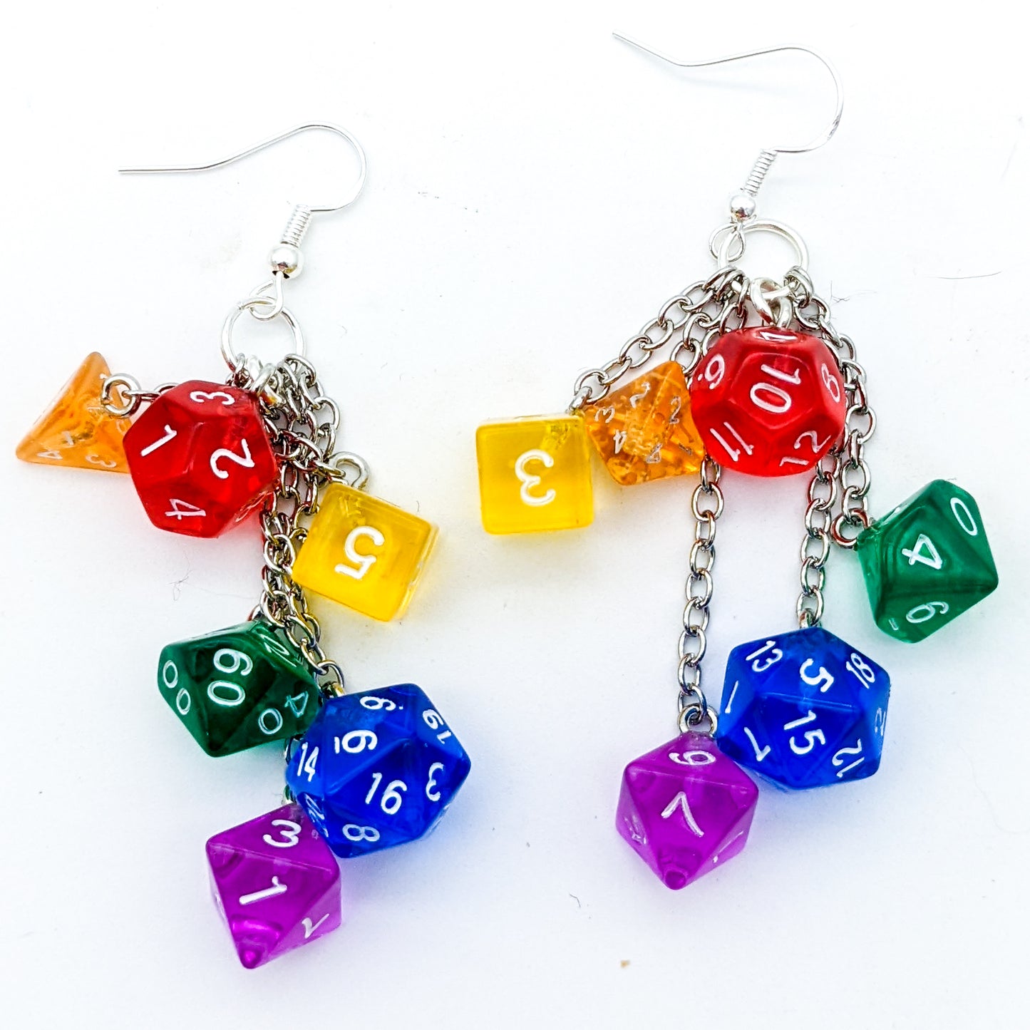 Rainbow Mini Dice Earrings - Gay Pride Dice