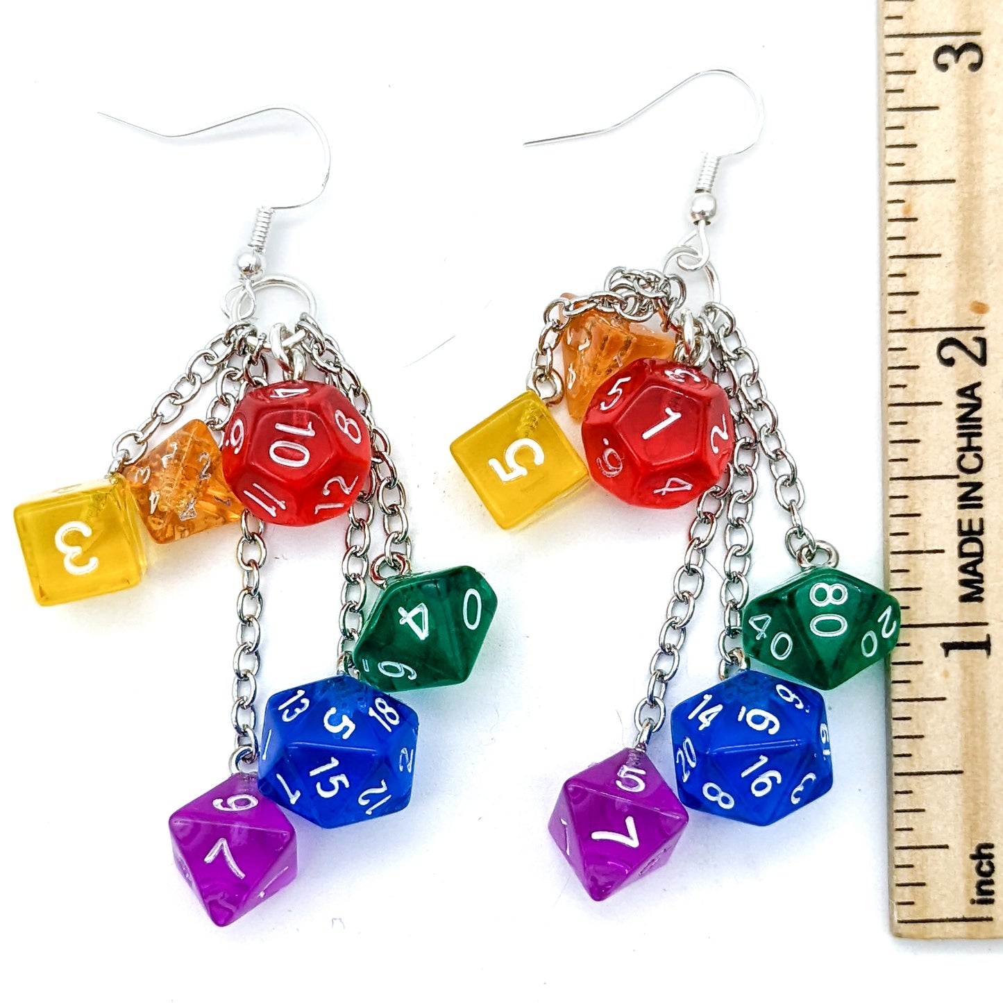 Rainbow Mini Dice Earrings - Gay Pride Dice