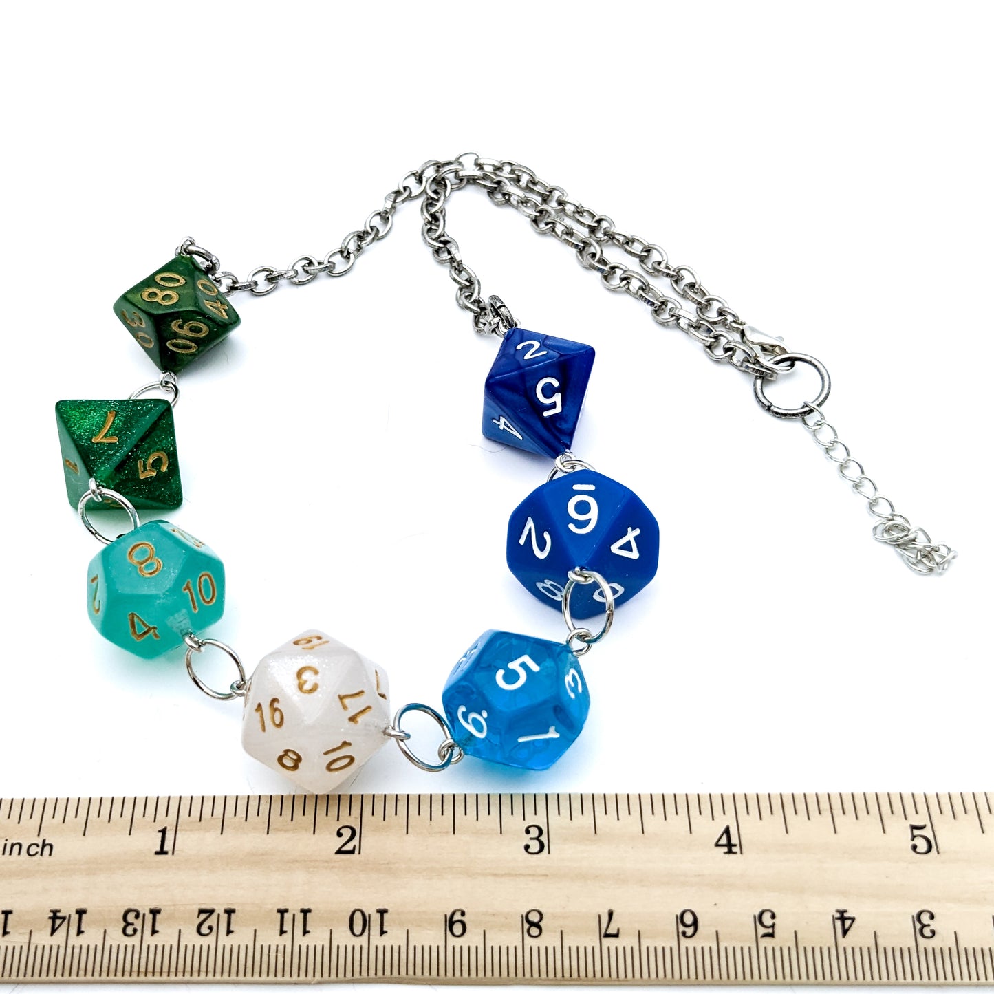 Gay Pride Dice Necklace - Gay Men's Vincian Pride Flag - MLM