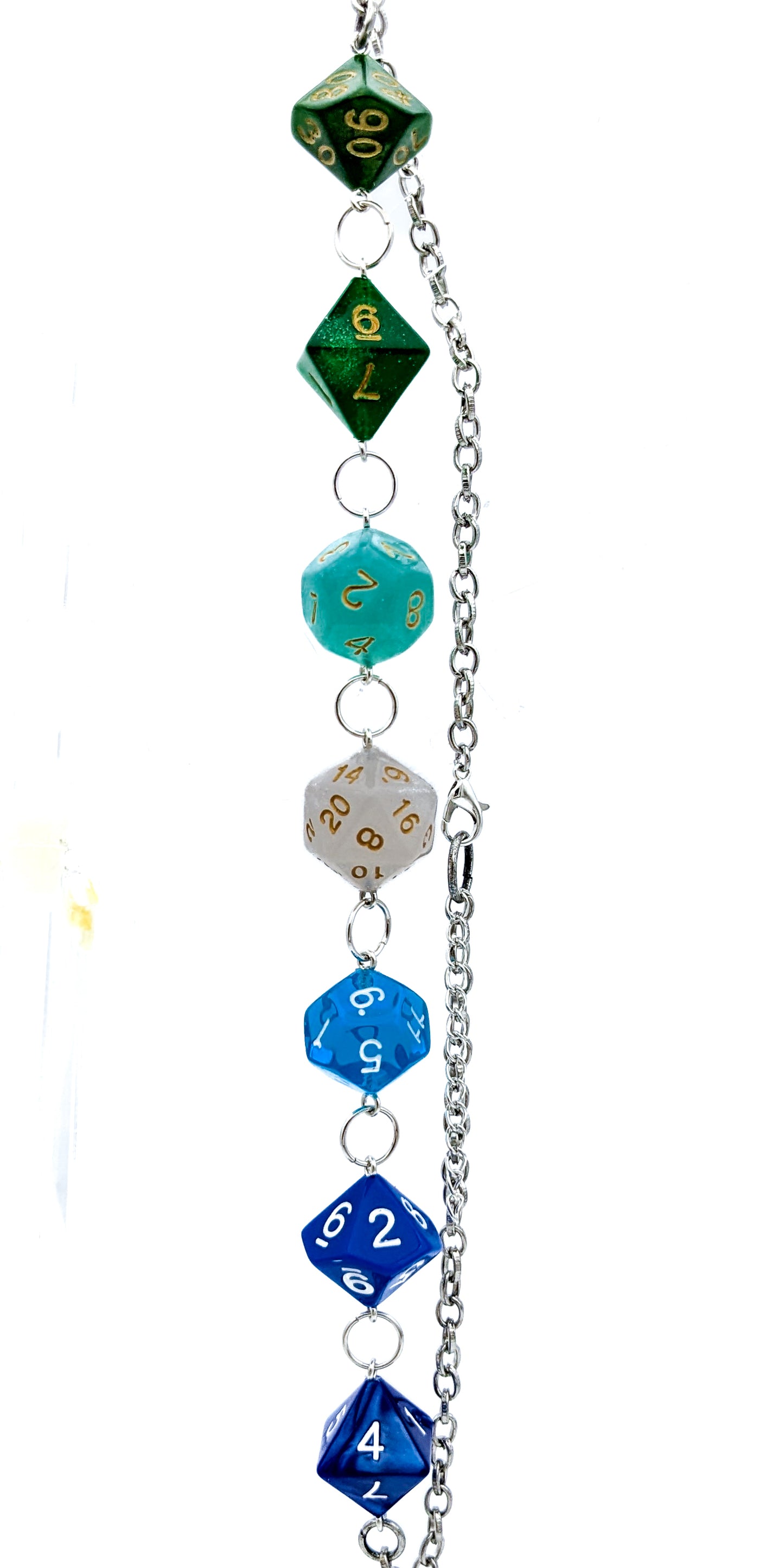 Gay Pride Dice Necklace - Gay Men's Vincian Pride Flag - MLM