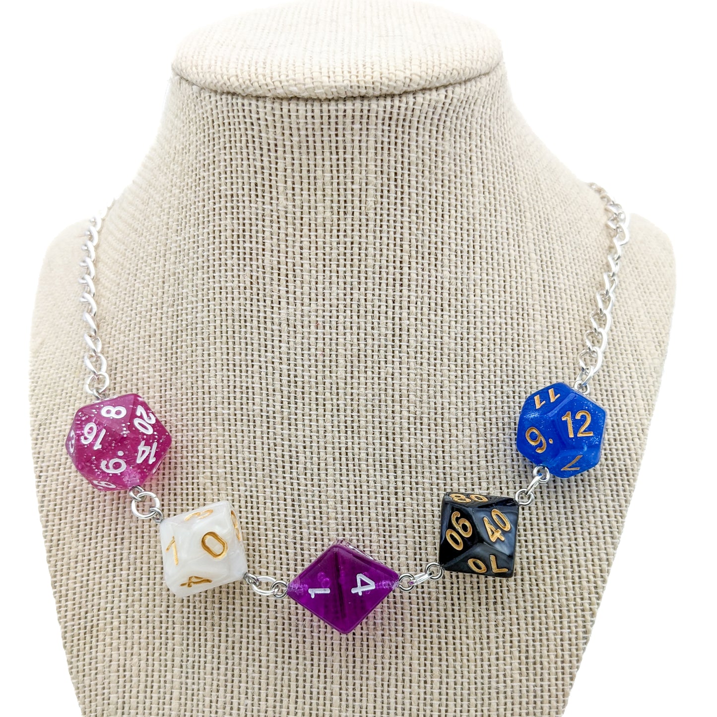 Genderfluid Pride Dice Necklace