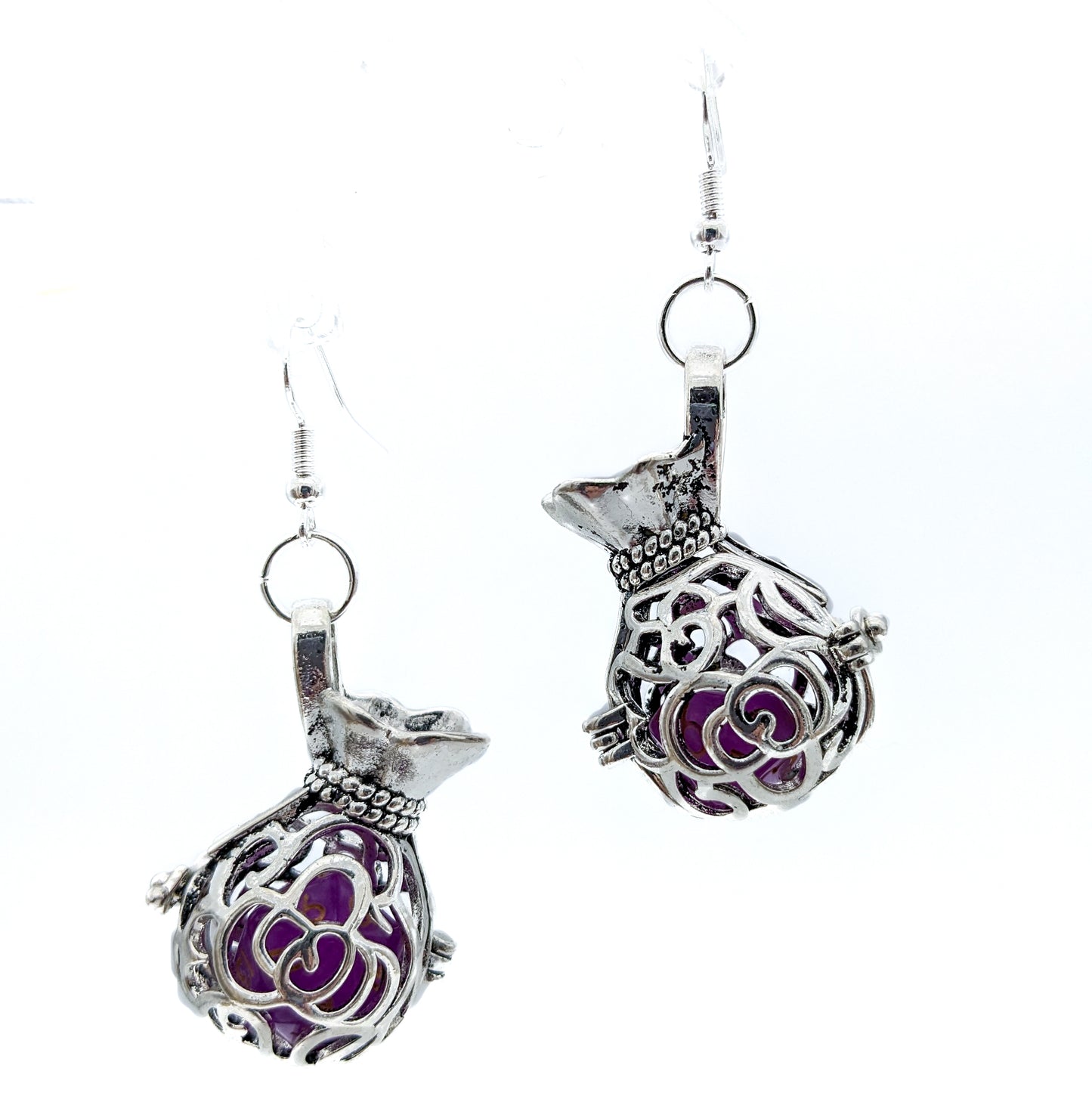 D20 Dice Jail Earrings OR Bag of Holding Earrings - DnD Dice Earrings with Dice Cage