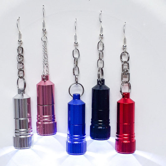 Functional Mini Flashlight Earrings