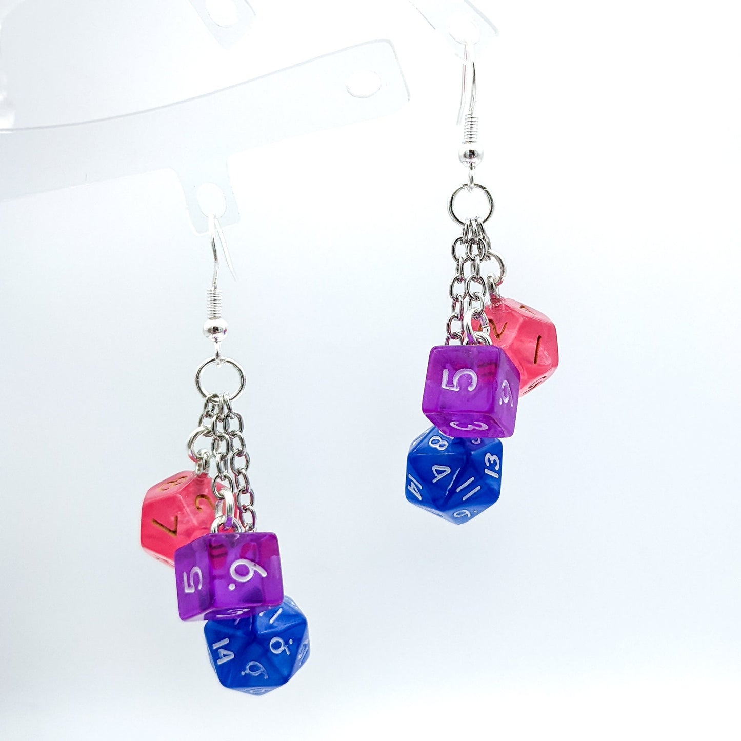 Mini Bi Pride Dice Earrings - Bisexual Pride