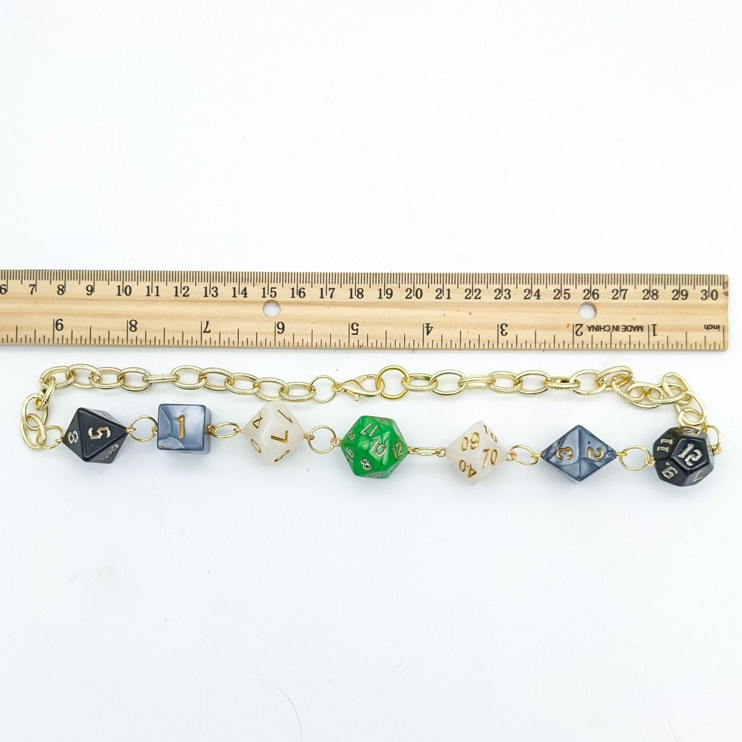 Agender Pride Dice Necklace - DND or Pathfinder Dice in Pride Flag Colors