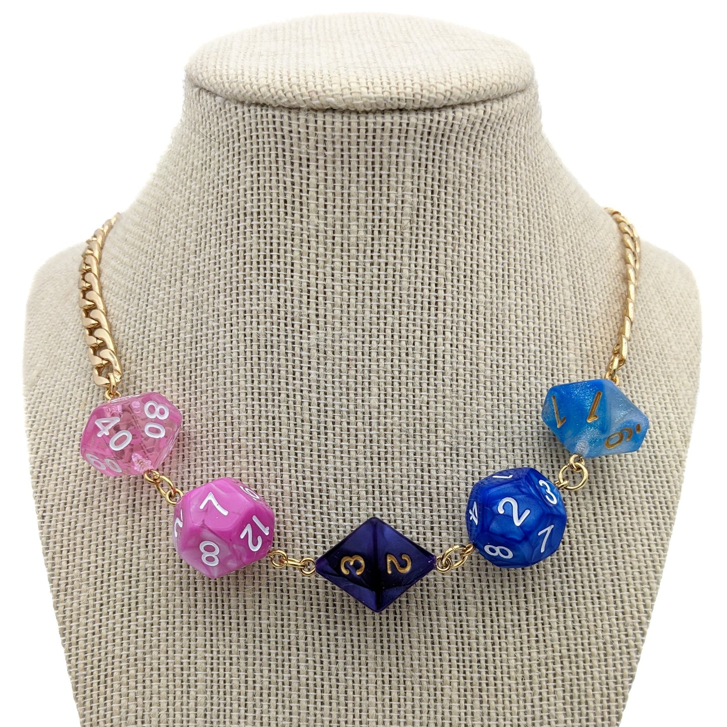 Omnisexual Pride Dice Necklace - D&D or Pathfinder RPG - Omni Pride Flag