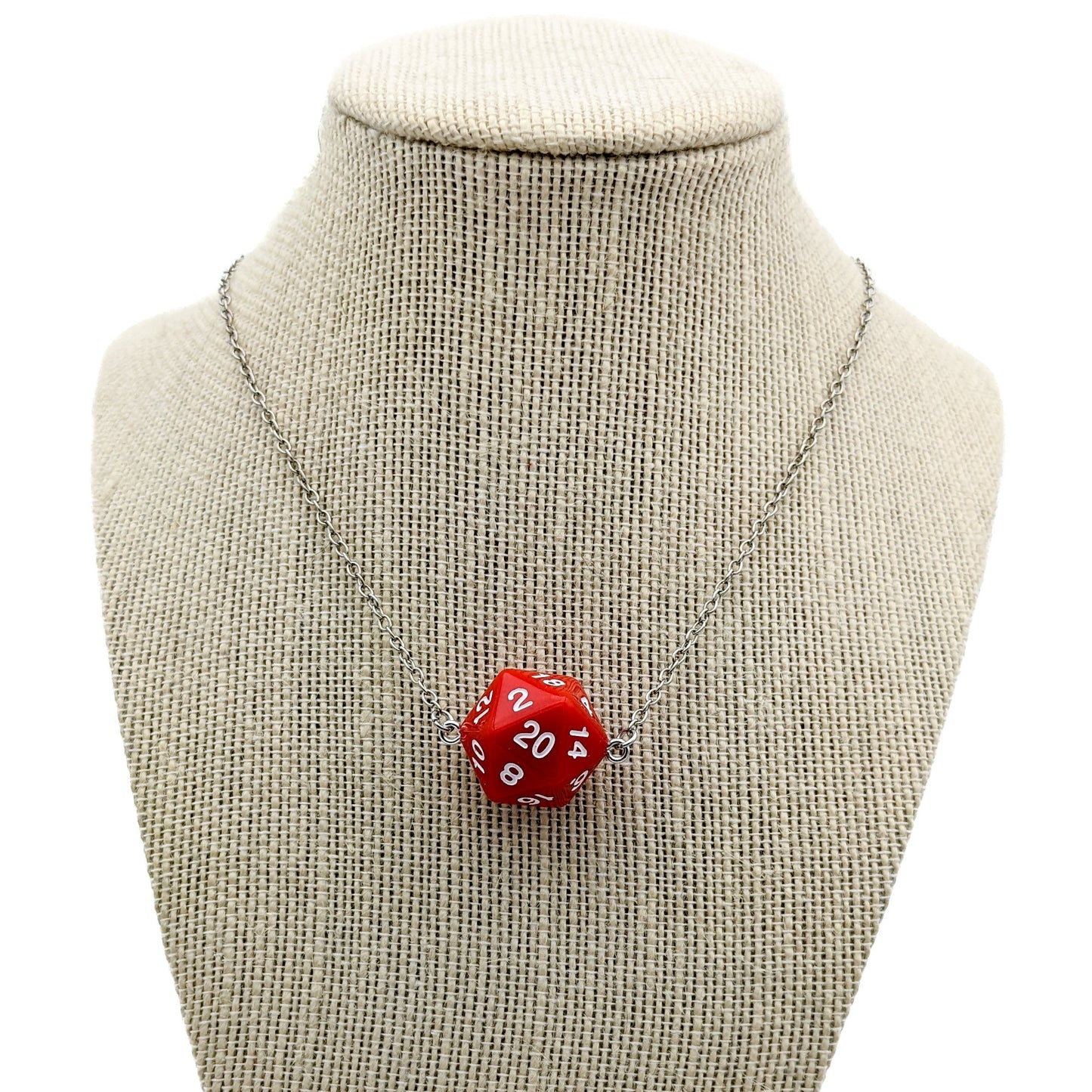 Colorful and Fun D20 Dice Necklace - DND Pendant