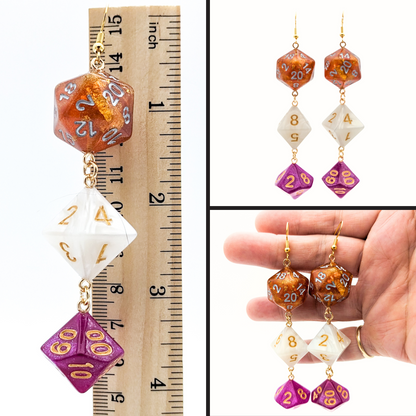 Lesbian Pride Dice Earrings