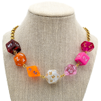 Lesbian Pride Dice Necklace