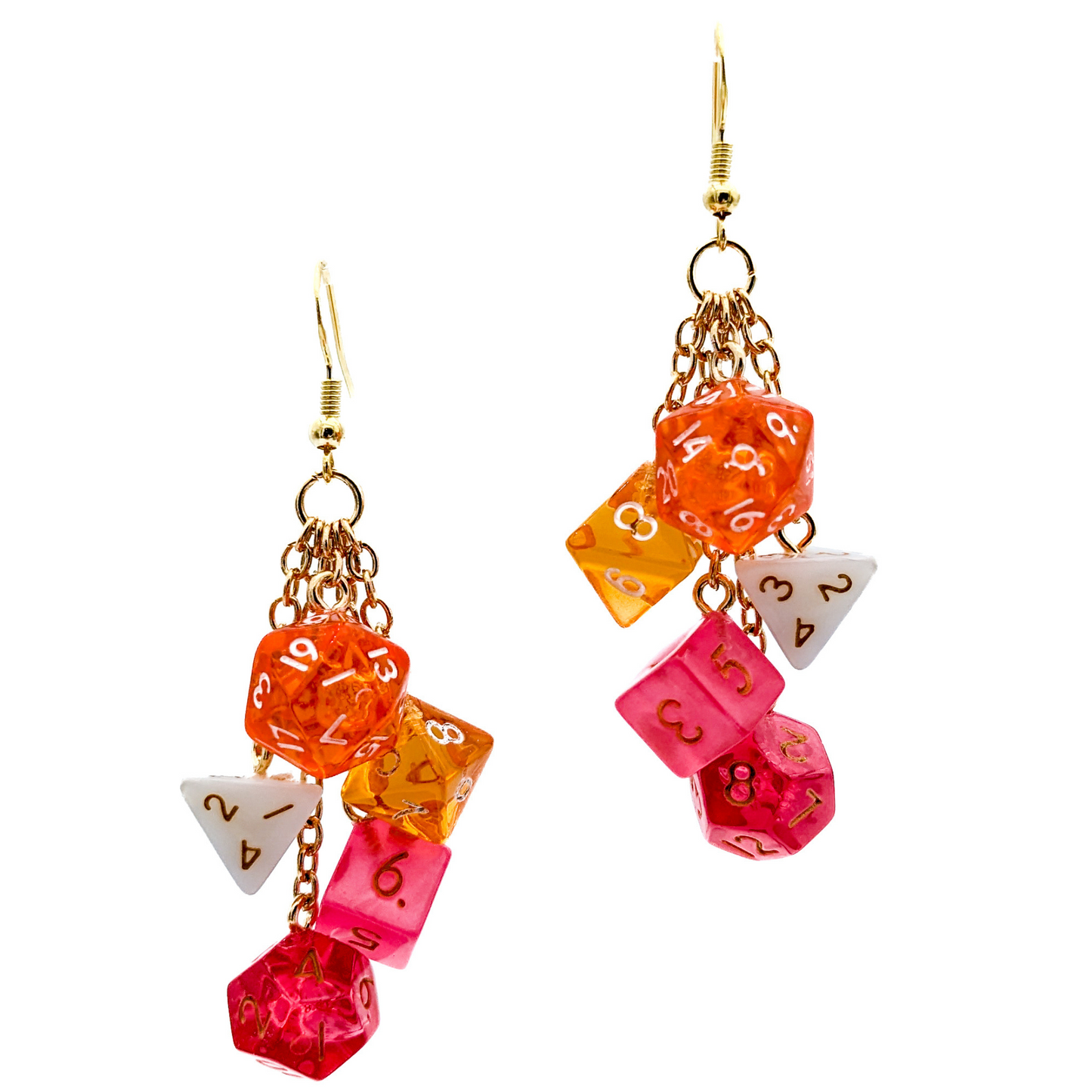 Mini Lesbian Pride Dice Earrings