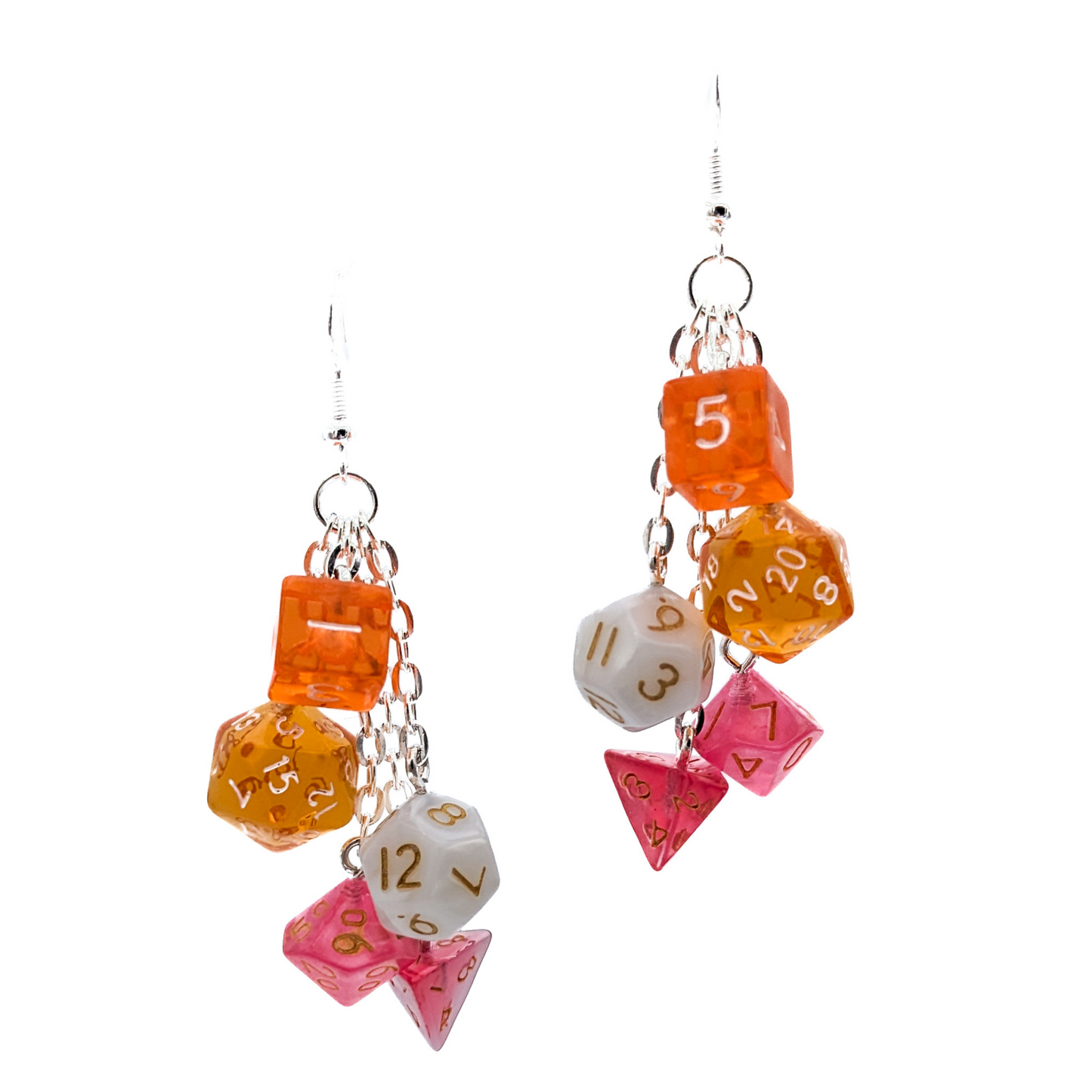 Mini Lesbian Pride Dice Earrings