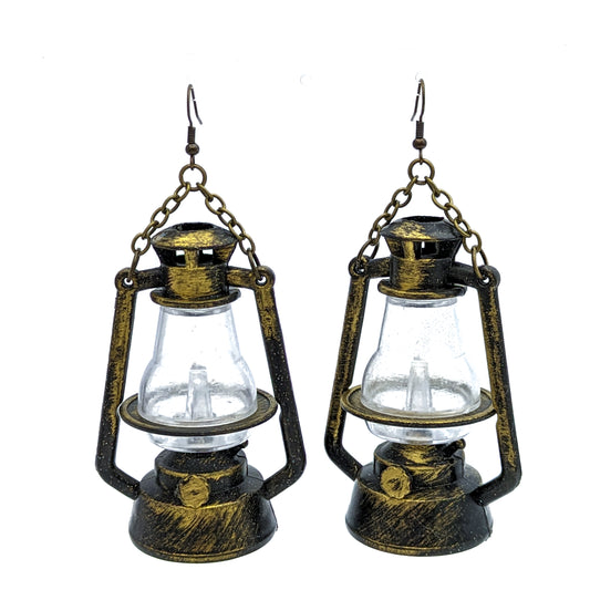 Functional Light Up Mini Lantern Earrings