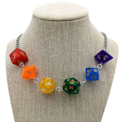 Rainbow Dice Necklace - Gay Pride