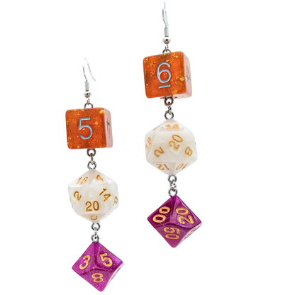 Lesbian Pride Dice Earrings