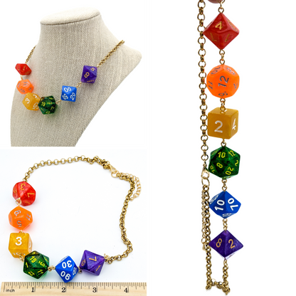 Rainbow Dice Necklace - Gay Pride