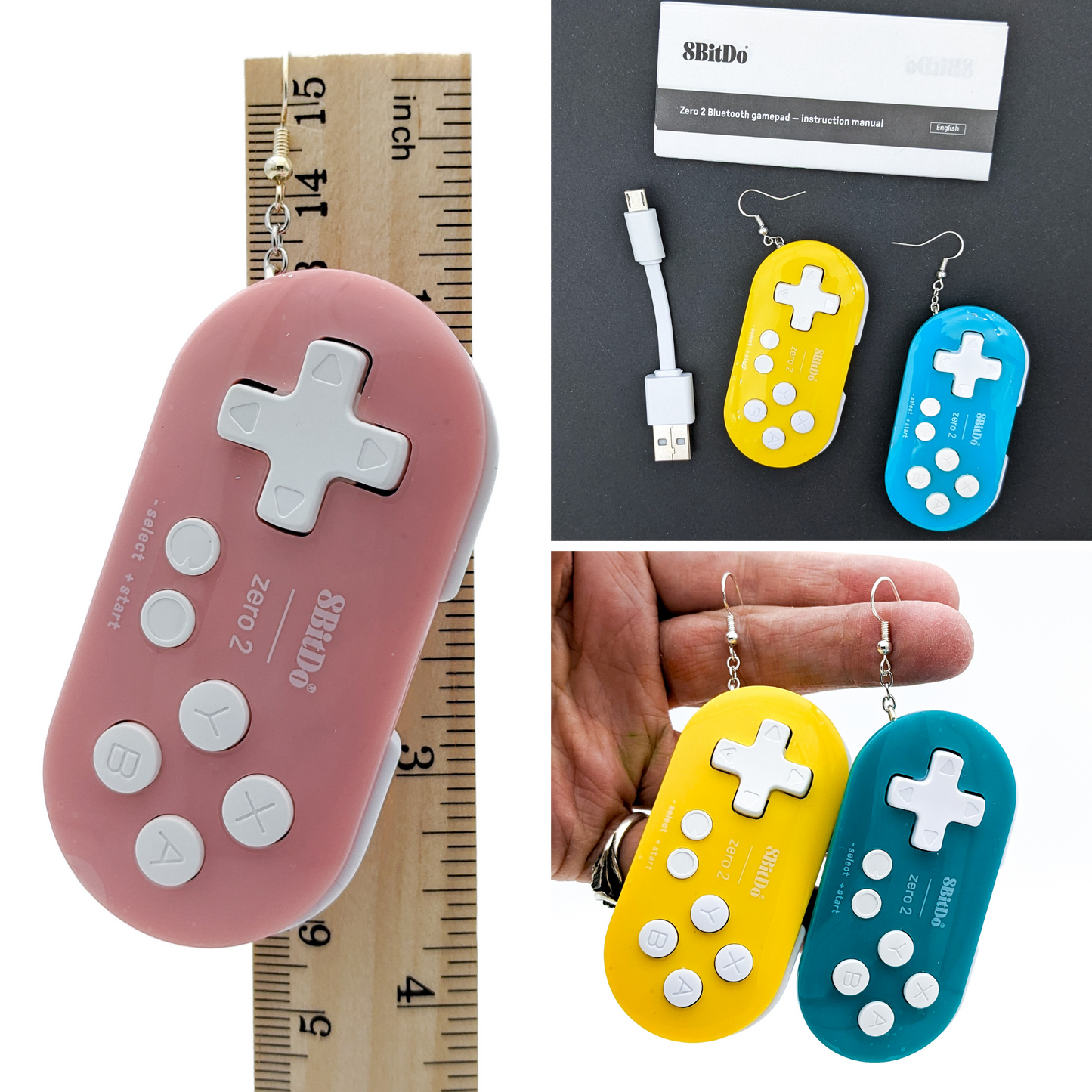 Functional Nintendo Switch Controller Earrings