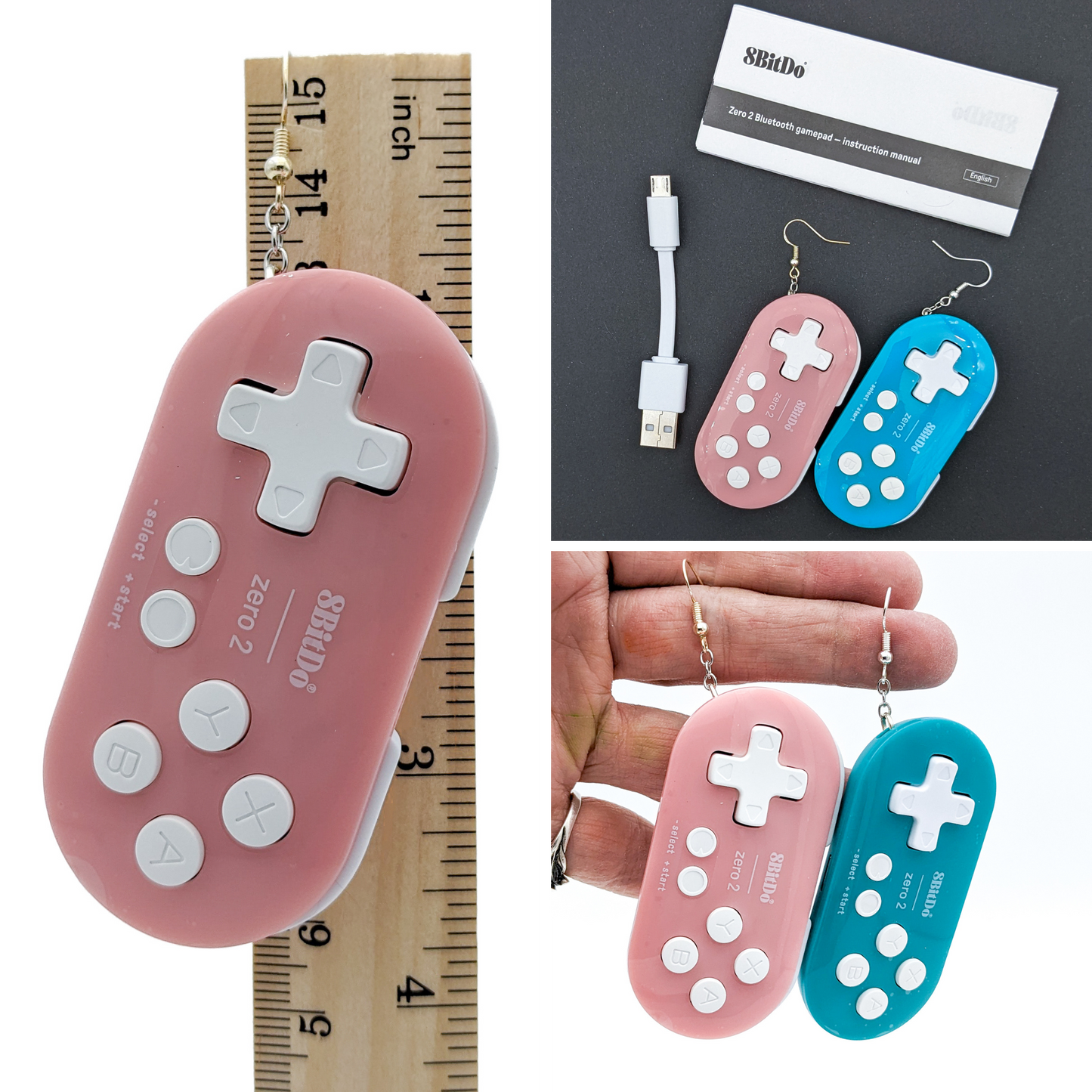 Functional Nintendo Switch Controller Earrings