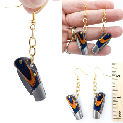 Functional Earrings with Pocketknife