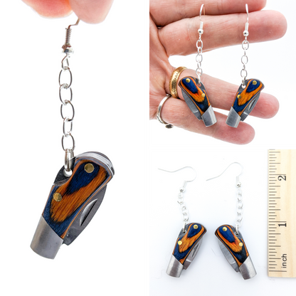 Functional Earrings with Pocketknife