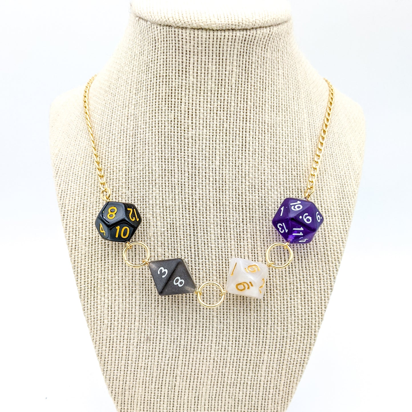 Asexual Pride Polyhedral Dice Necklace