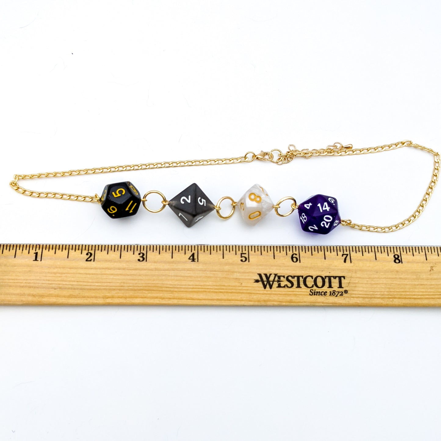 Asexual Pride Polyhedral Dice Necklace