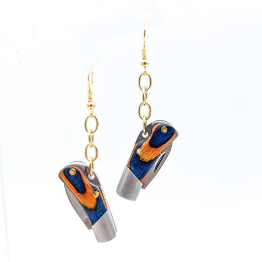 Functional Earrings with Pocketknife