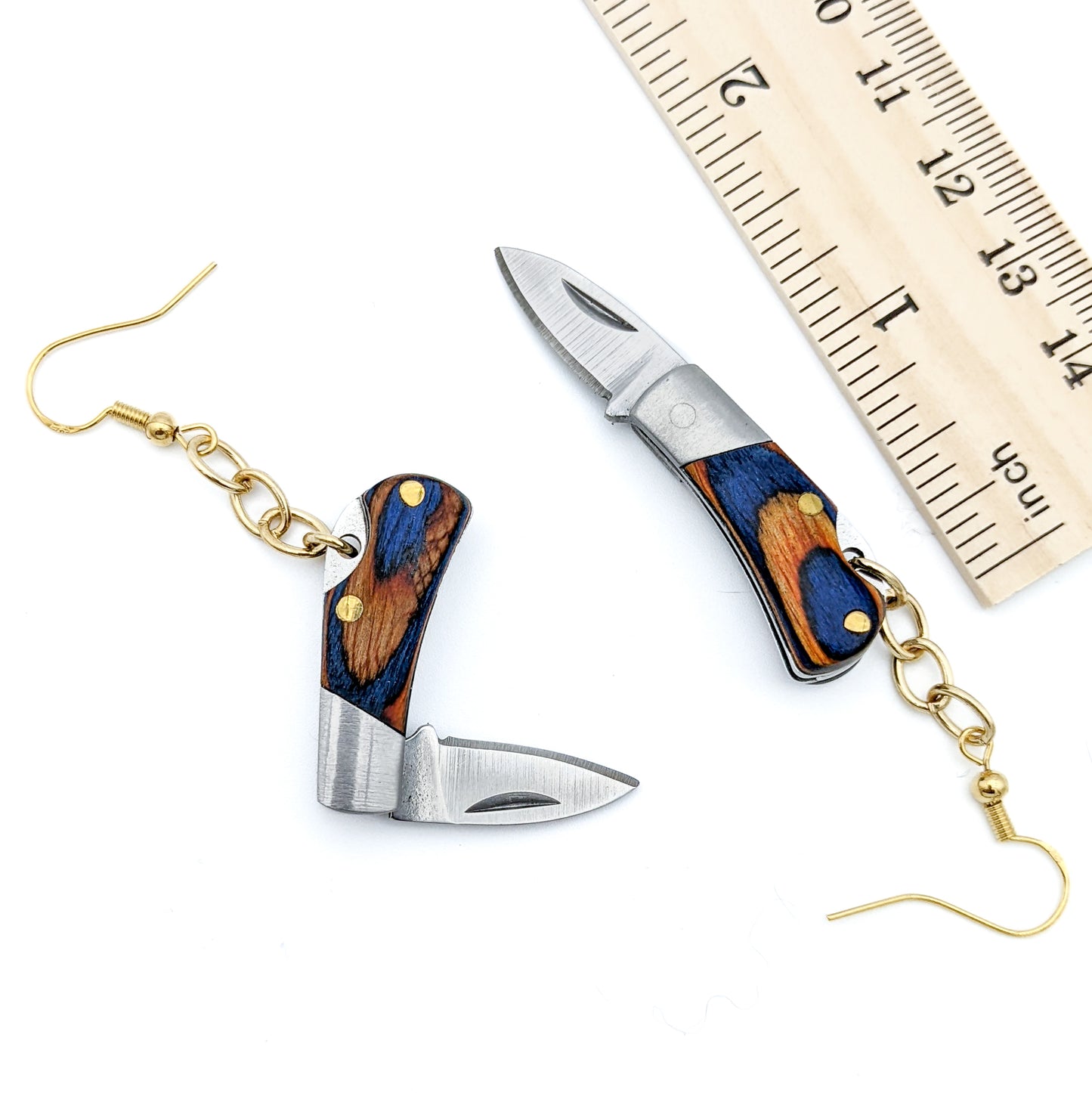 Functional Earrings with Pocketknife