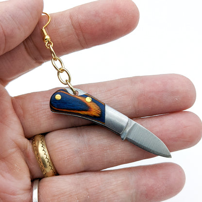 Functional Earrings with Pocketknife