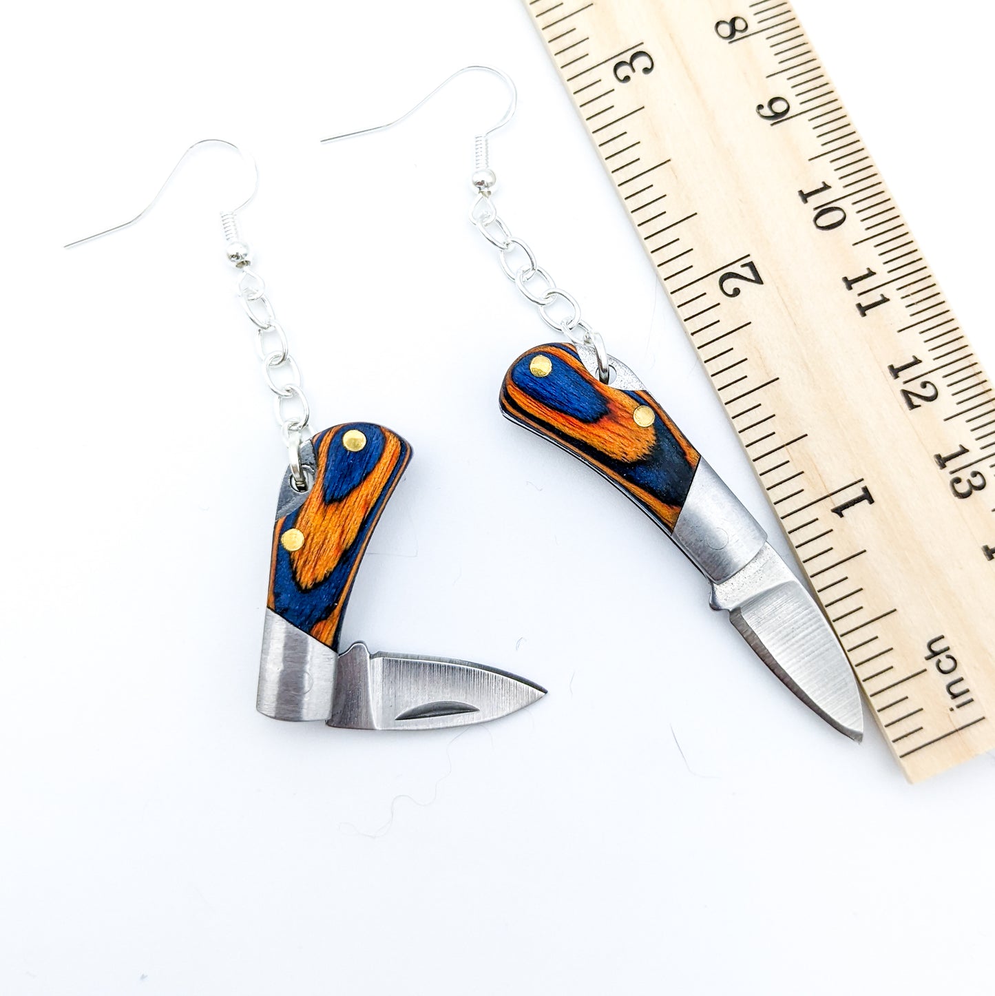 Functional Earrings with Pocketknife