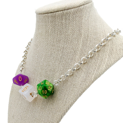 Genderqueer Pride Dice Necklace