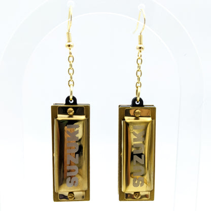 Functional Harmonica Earrings