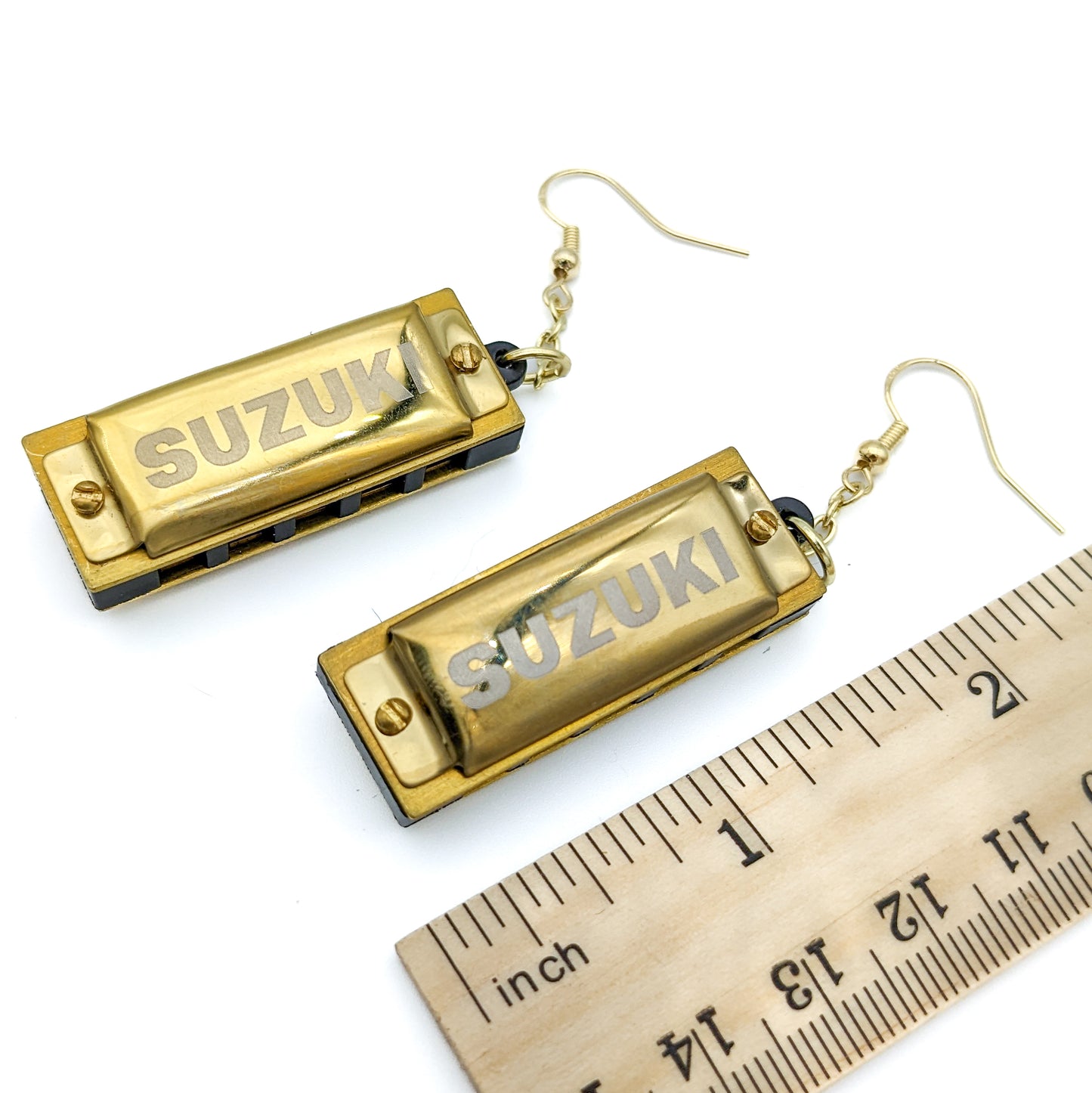 Functional Harmonica Earrings