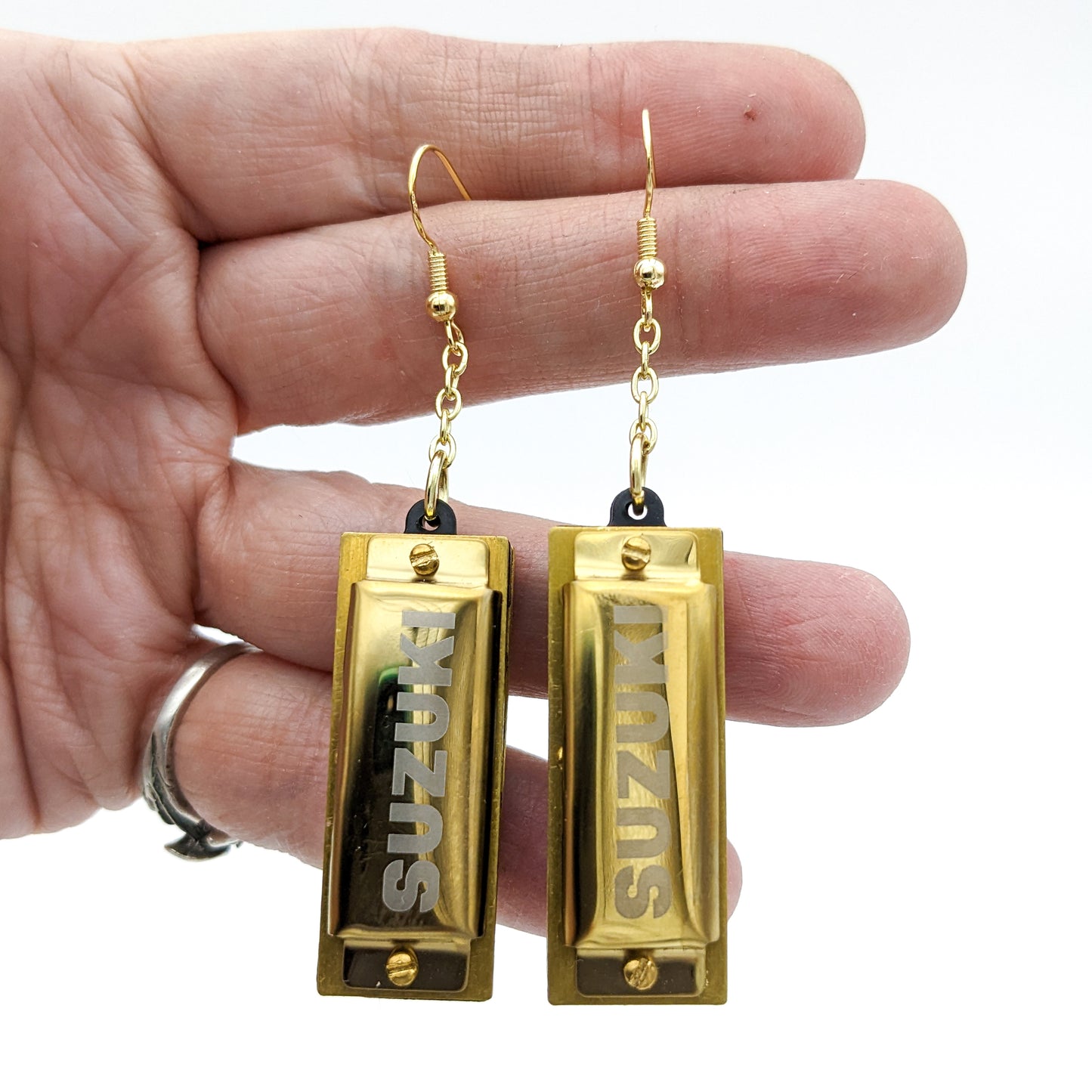 Functional Harmonica Earrings