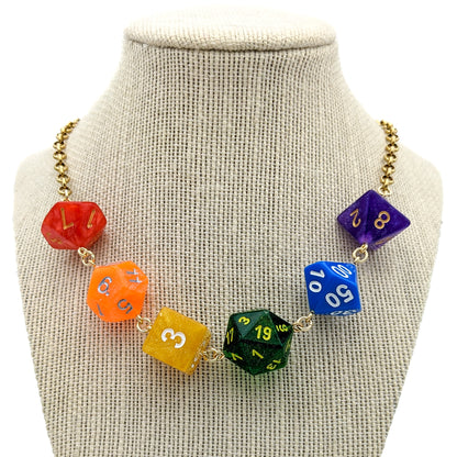 Rainbow Dice Necklace - Gay Pride