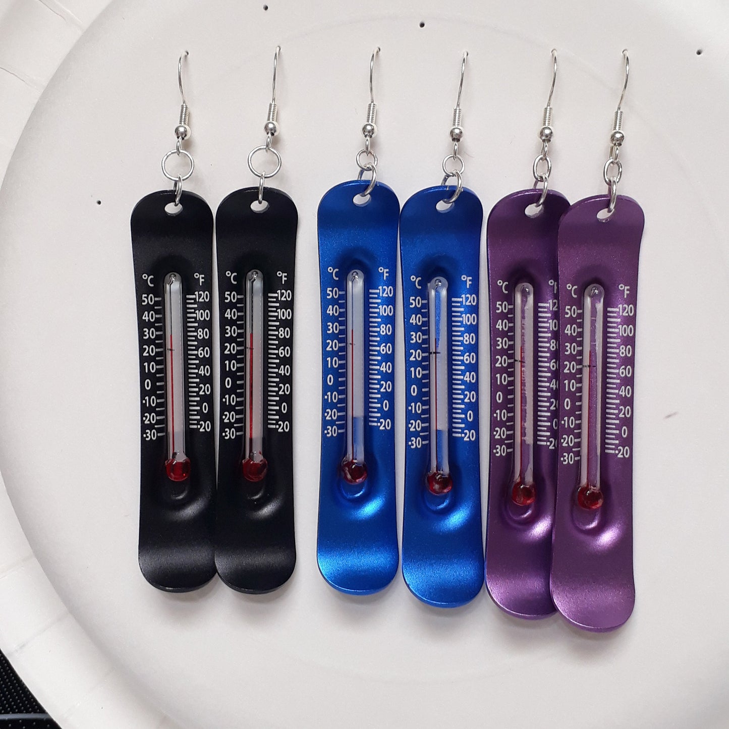 Functional Thermometer Earrings