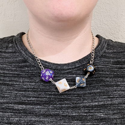 Asexual Pride Polyhedral Dice Necklace