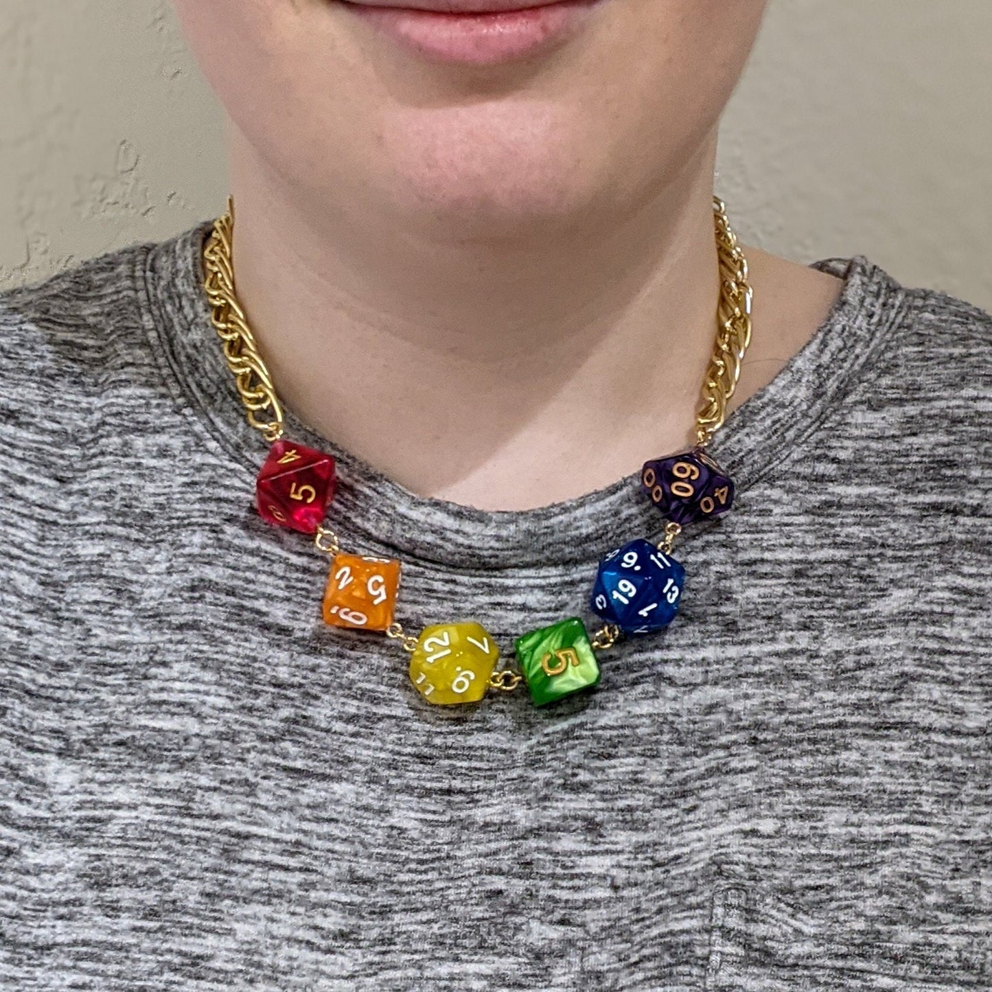 Rainbow Dice Necklace - Gay Pride