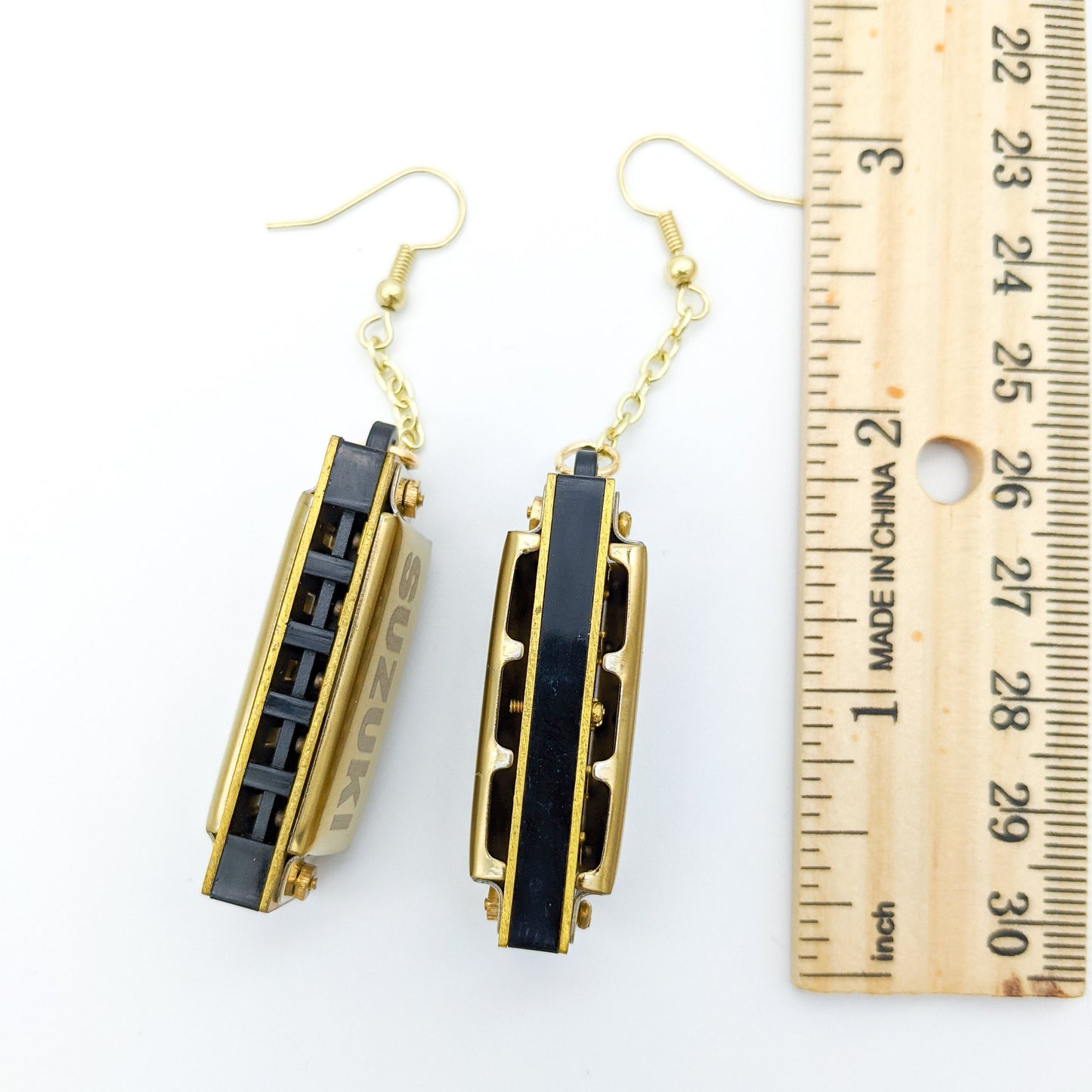 Functional Harmonica Earrings