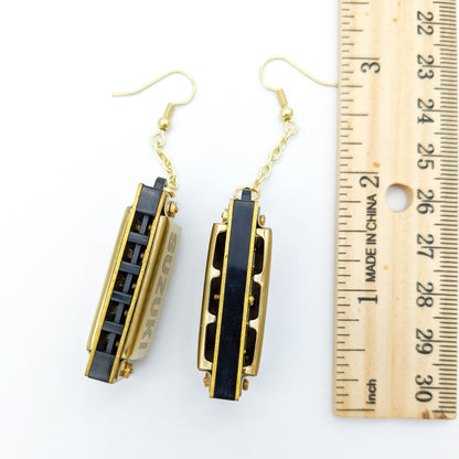 Functional Harmonica Earrings