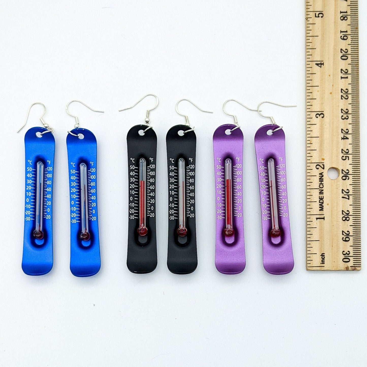 Functional Thermometer Earrings