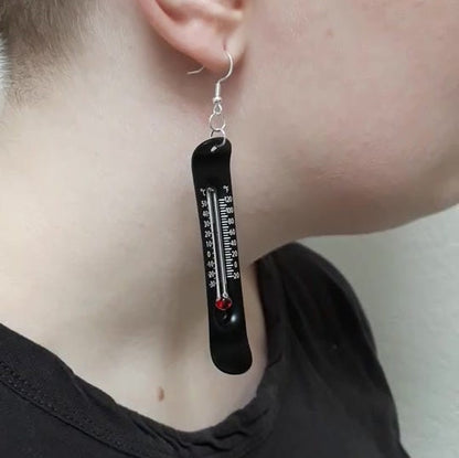 Functional Thermometer Earrings