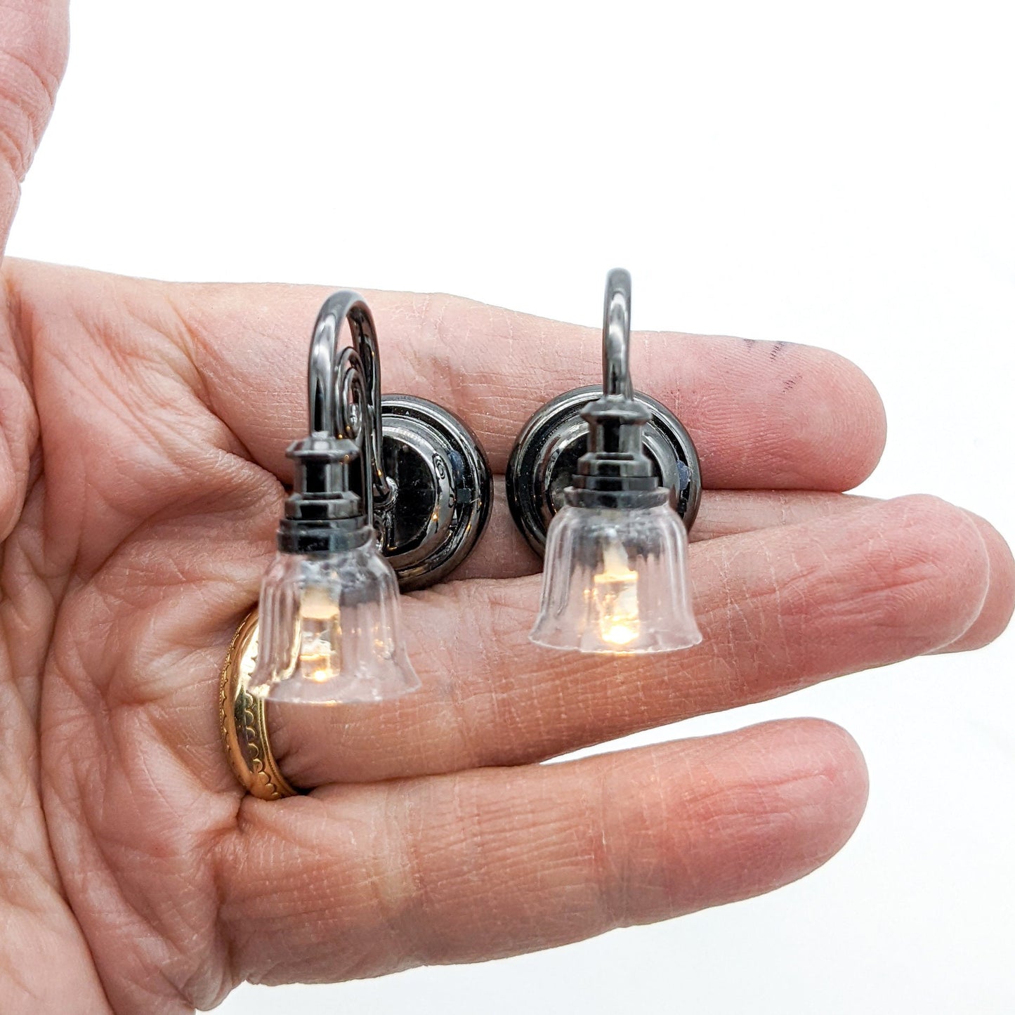 Super Bright Functional Light Up Mini Wall Light Stud Earrings - Lamp Studs