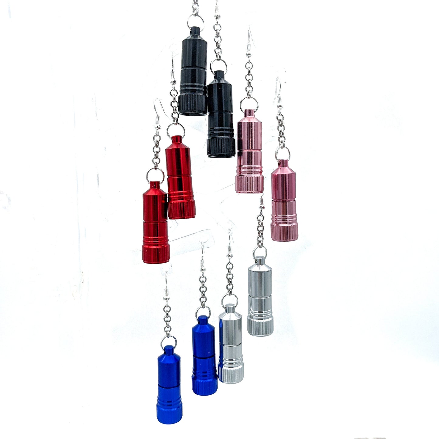 Functional Mini Flashlight Earrings