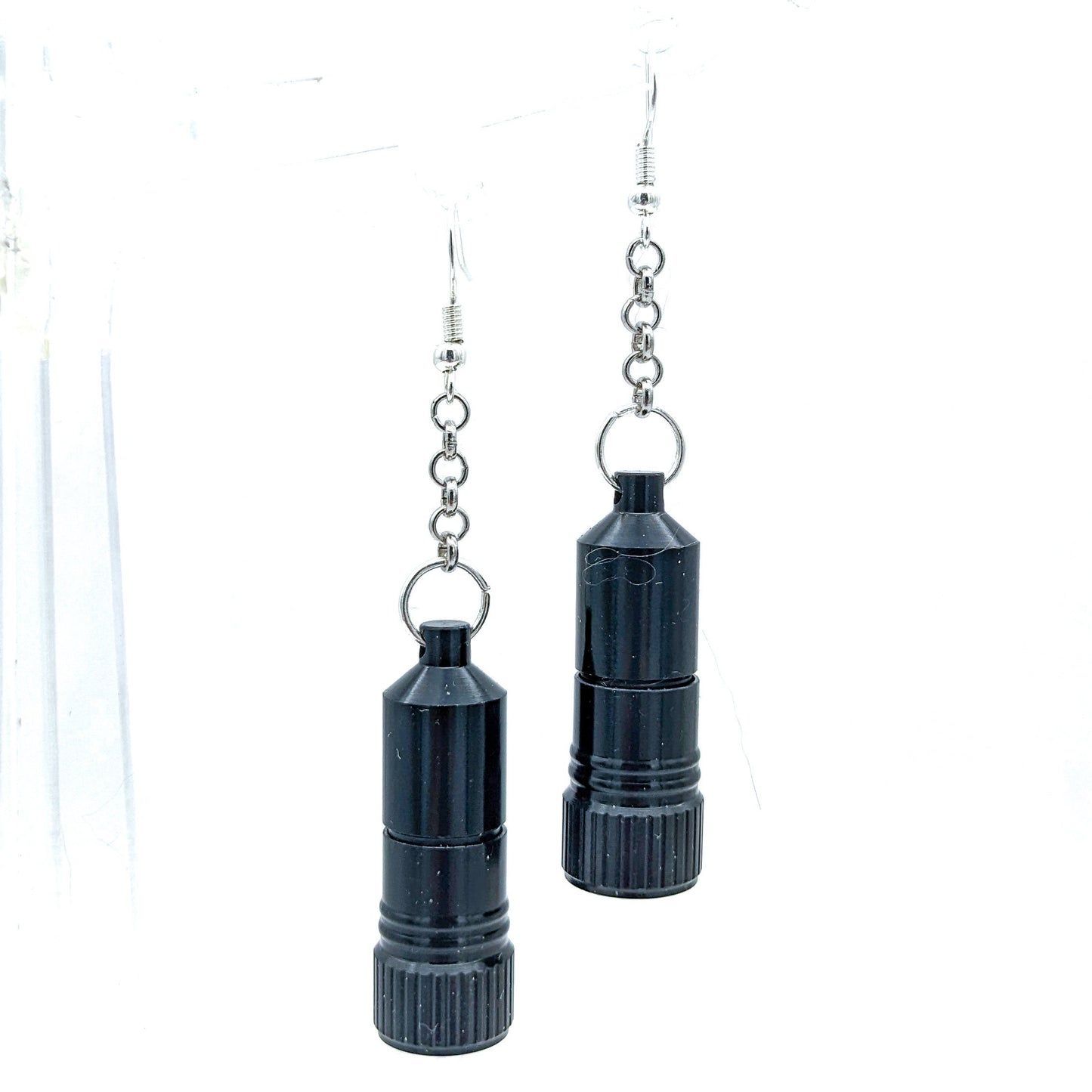 Functional Mini Flashlight Earrings