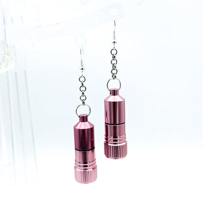 Functional Mini Flashlight Earrings