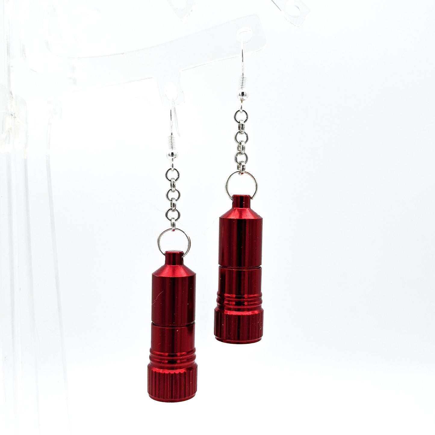 Functional Mini Flashlight Earrings