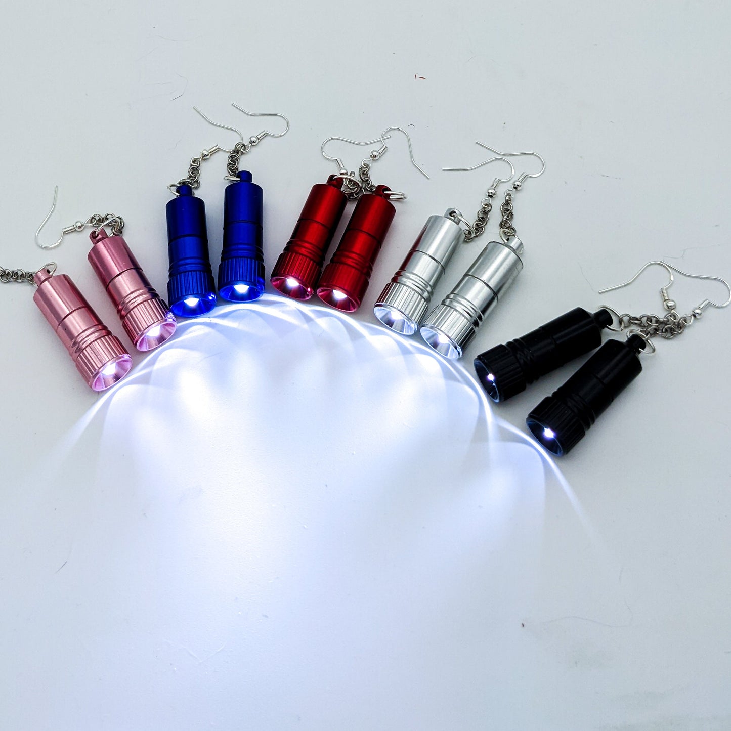 Functional Mini Flashlight Earrings